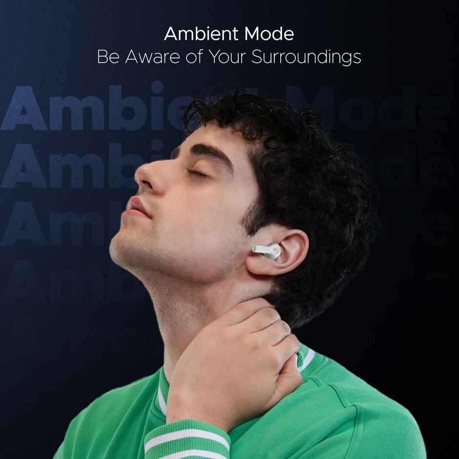 boAt Nirvana Lucid w/ 32 dB ANC, Multi-Point Connectivity, in-Ear Detection, 60HRS Playback, Hearables App, 4 Mics ENx, IPX5 Truly Wireless in Ear Earbuds, TWS Ear Buds(Zinc White)