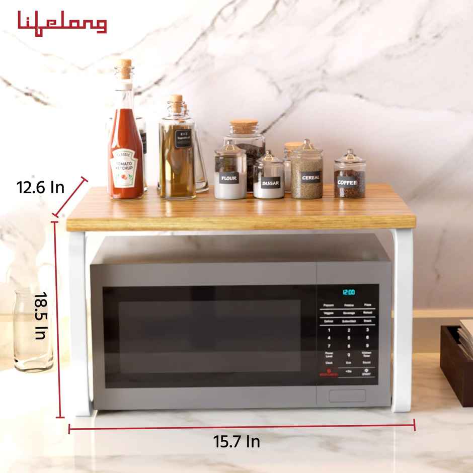 Lifelong Microwave ,OTG Stand | Multipurpose Top Rack | Adjustable Length & Height | Rust-Free