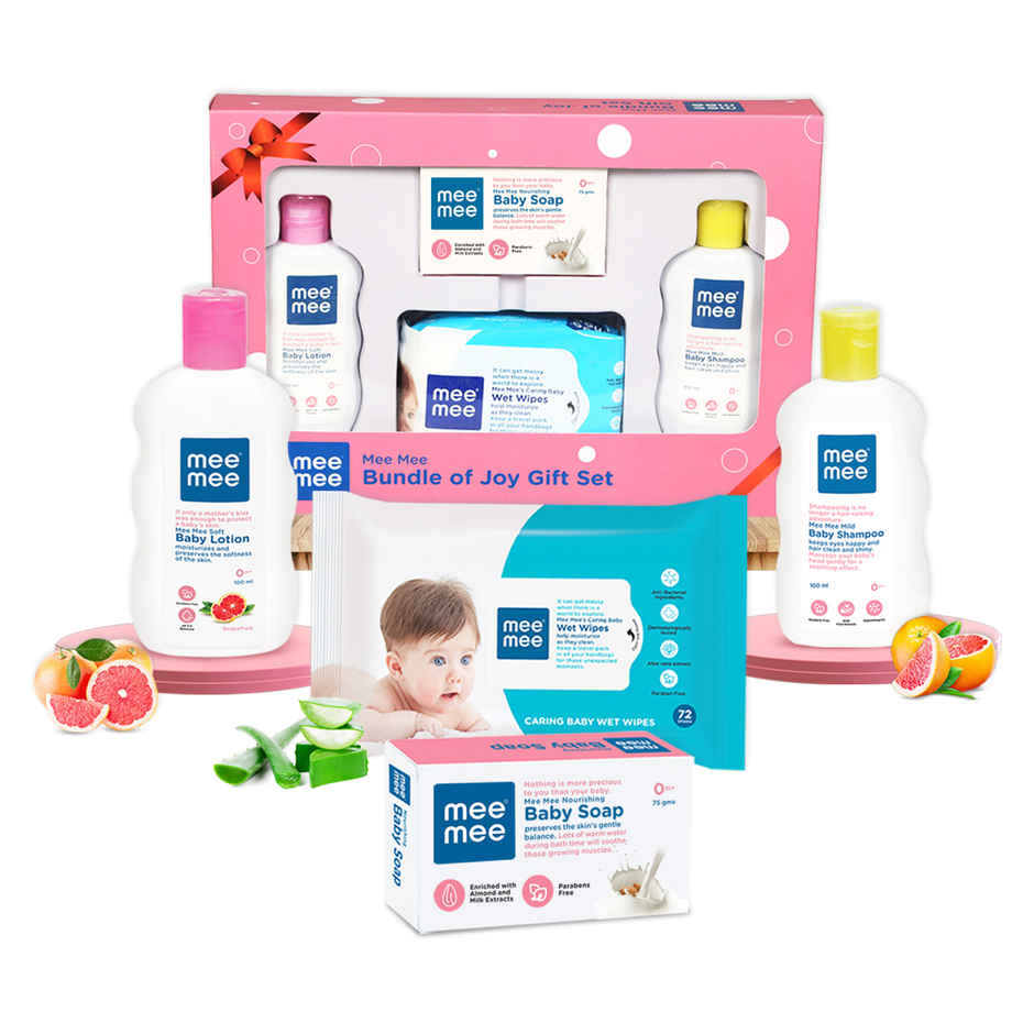 Mee Mee Bundle of Joy Gift Set | Baby Lotion | Shampoo | Soap and Wet Wipes