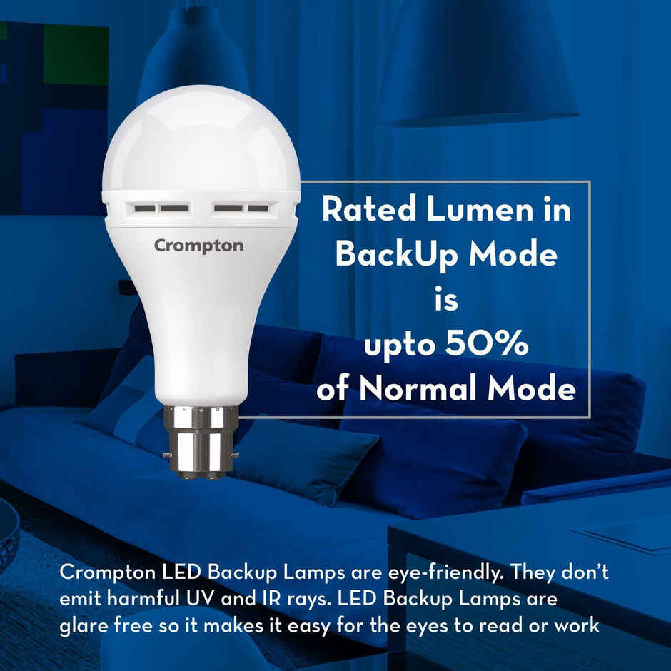 Crompton 12W LED Bulb | Cool Day Light | B22 Base Holder