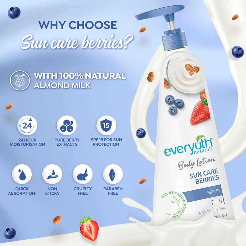 Everyuth Naturals Body Lotion Sun Care Berries