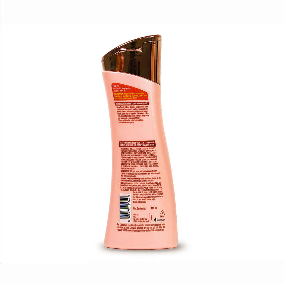 Meera Smooth & Shine Shampoo with Rice Kanji & Aloe Vera | Up to 72 Hours Smooth & Shiny Hair