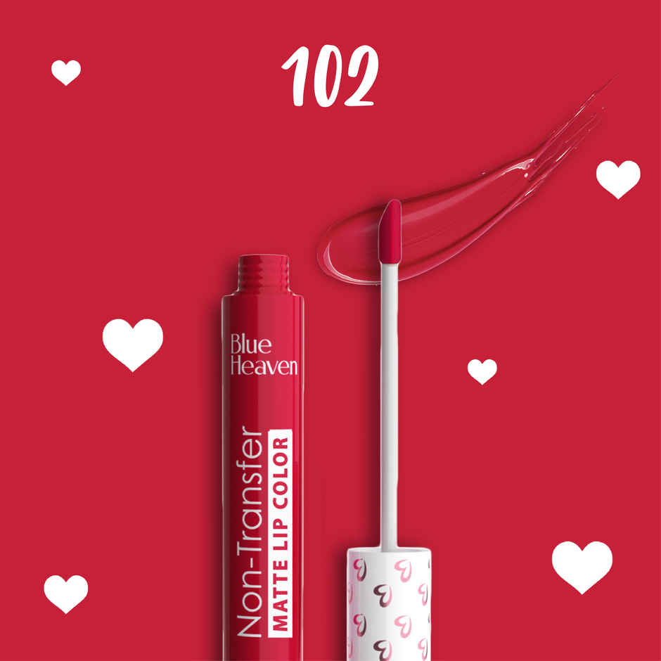 Blue Heaven Non Transfer Liquid Lip Color Matte Finish Waterproof | Red Maroon