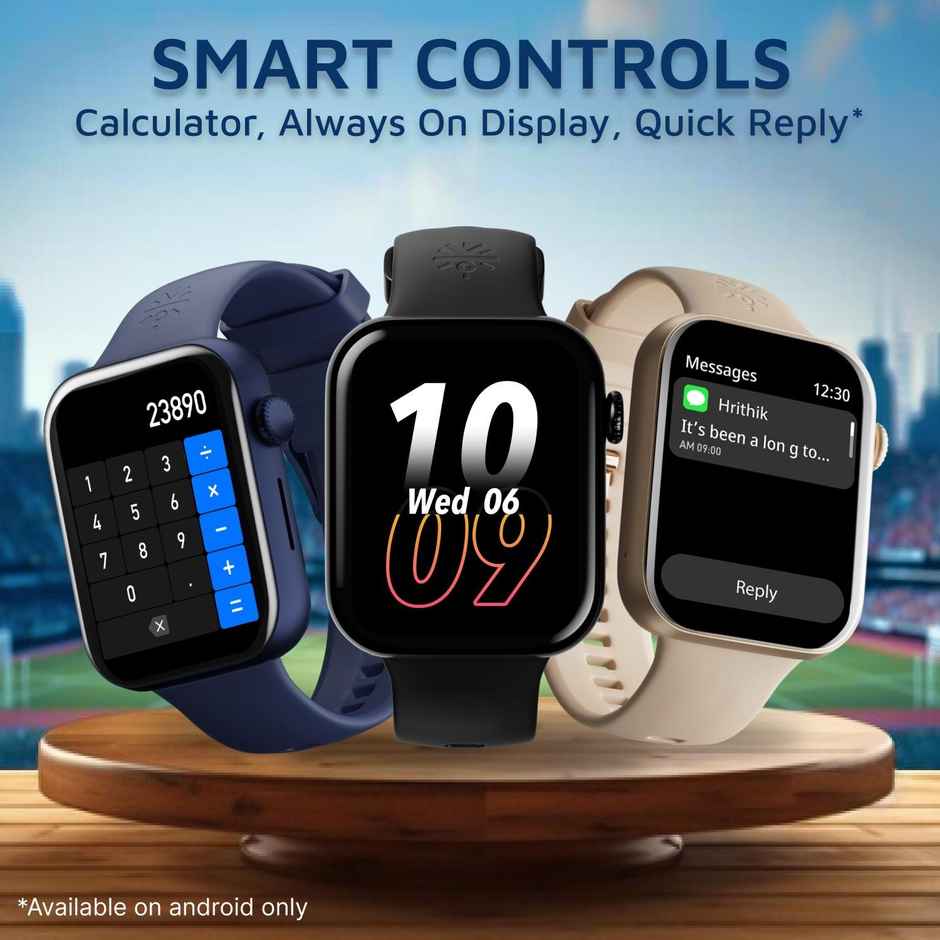 Cult.Sport Burn Plus 1.78" AMOLED Display, Live Cricket Score, BT Calling Smartwatch, AOD (Blue)