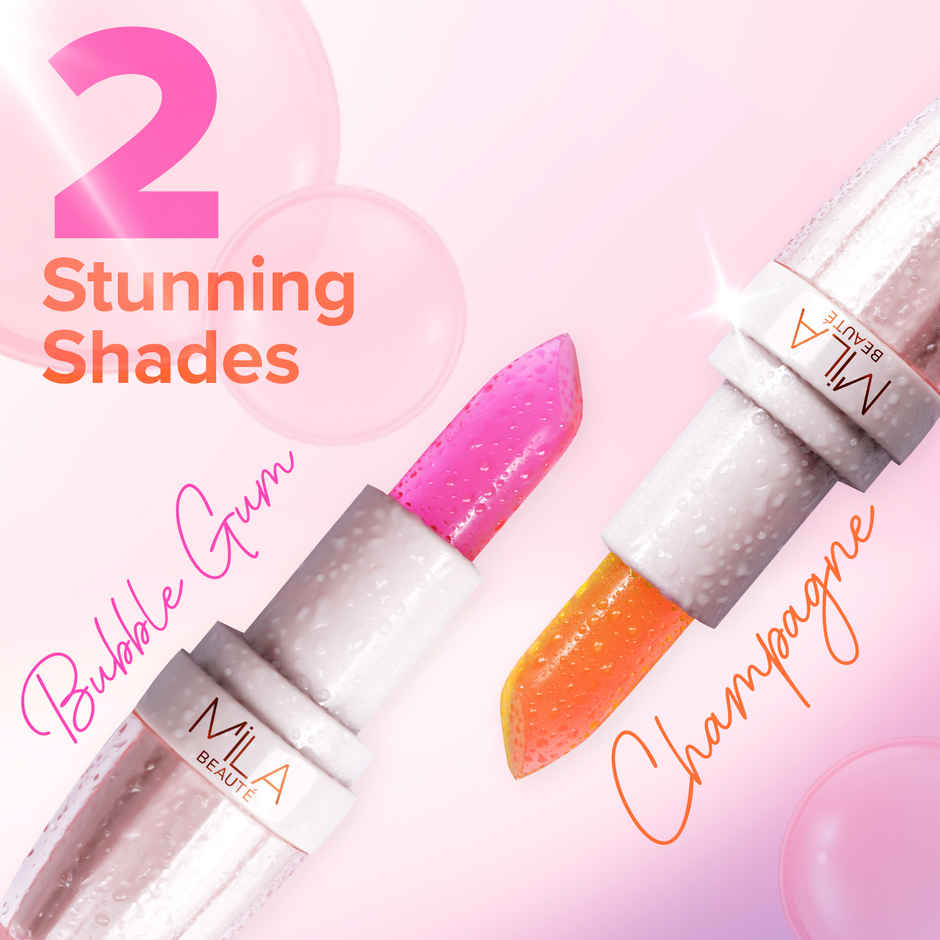 Mila Beaute Colour Switch pH Tinted Lip Balm | Enriched with Squalene & Rapeseed Oil - Bubblegum