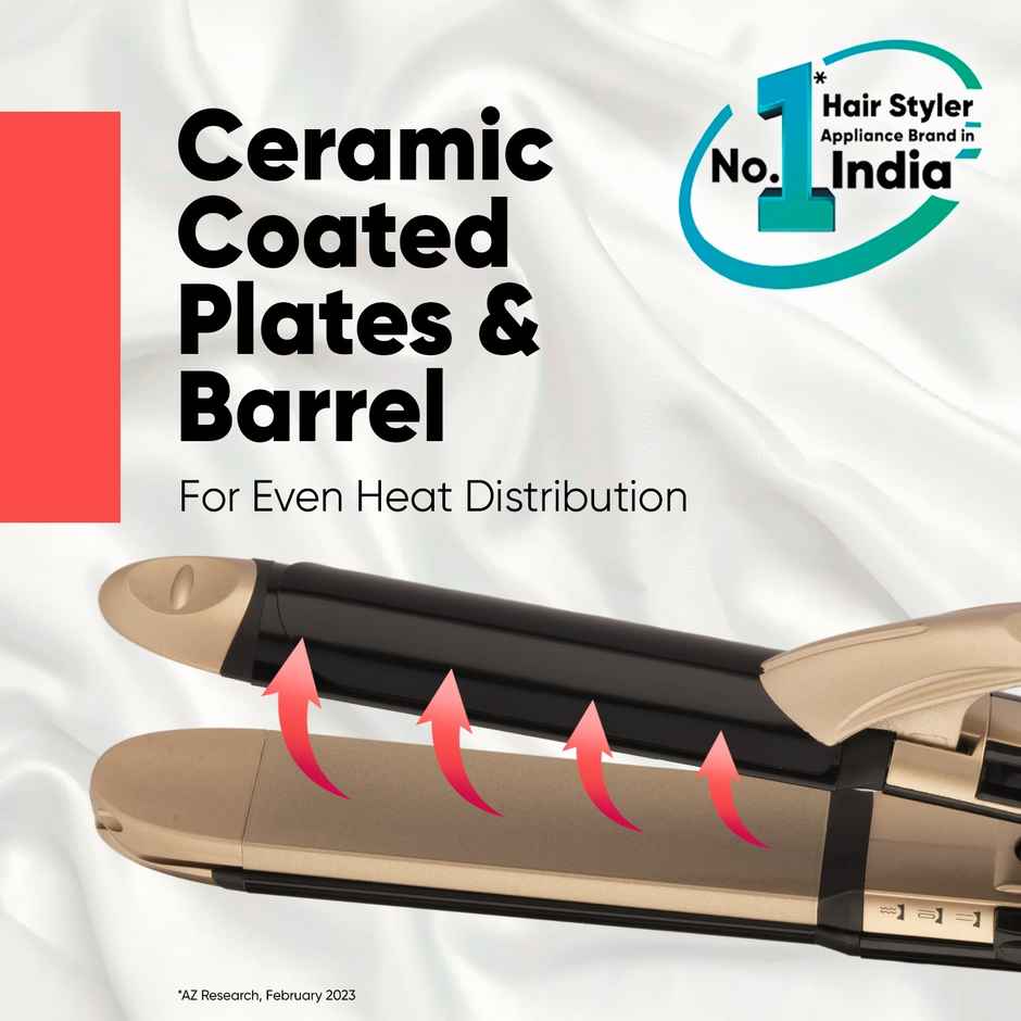 Vega 3 in 1 Hair Styler Straightener, Curler and Crimper for Women, Multi Hair Styler (VHSCC-01)