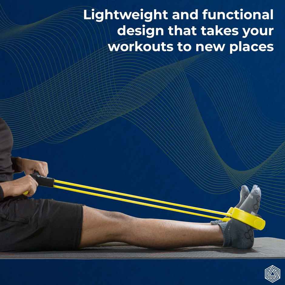 Boldfit Rubber Tummy Trimmer For Waist Fat Buster Abs Exercise - Yellow