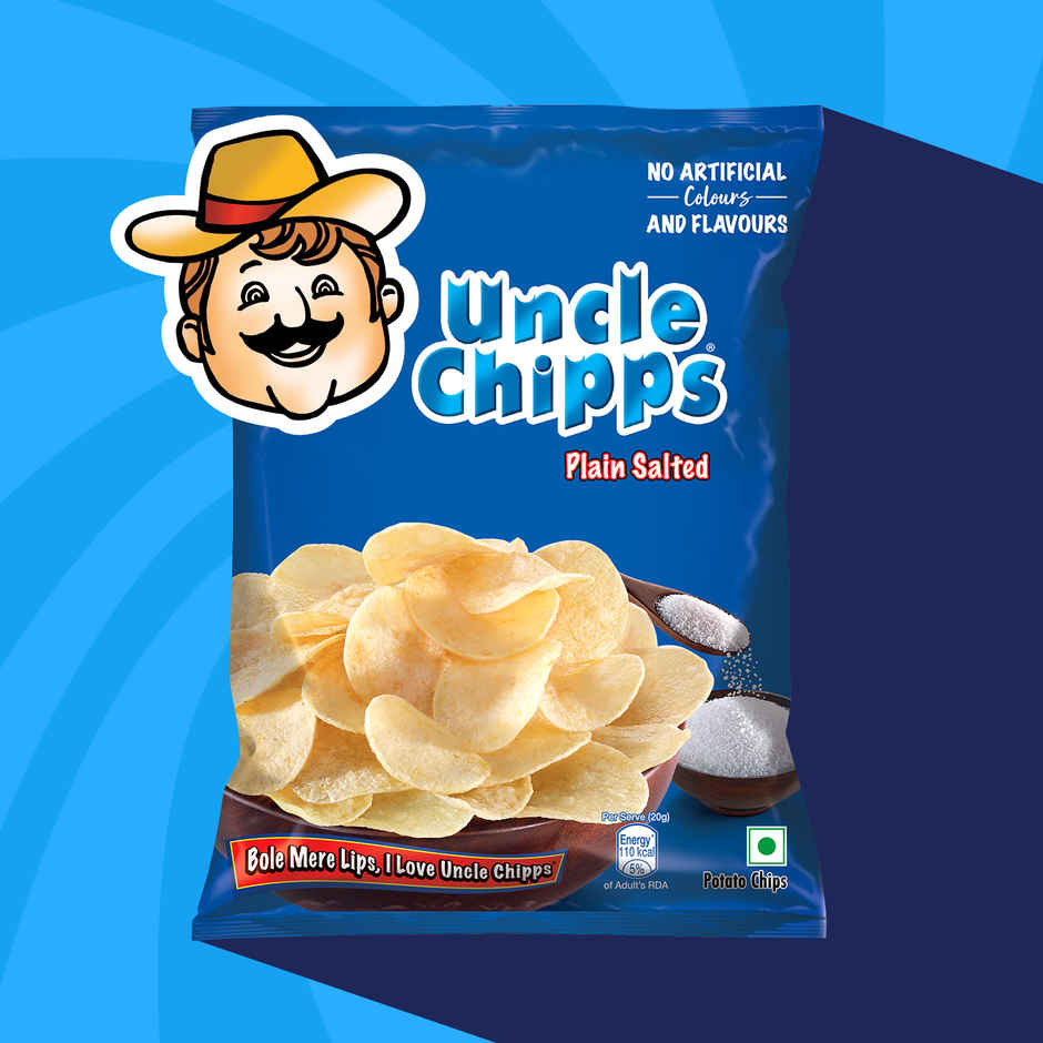 Uncle Chipps Potato Chips, Plain Salted Flavour, Crispy Chips & Snacks Combo