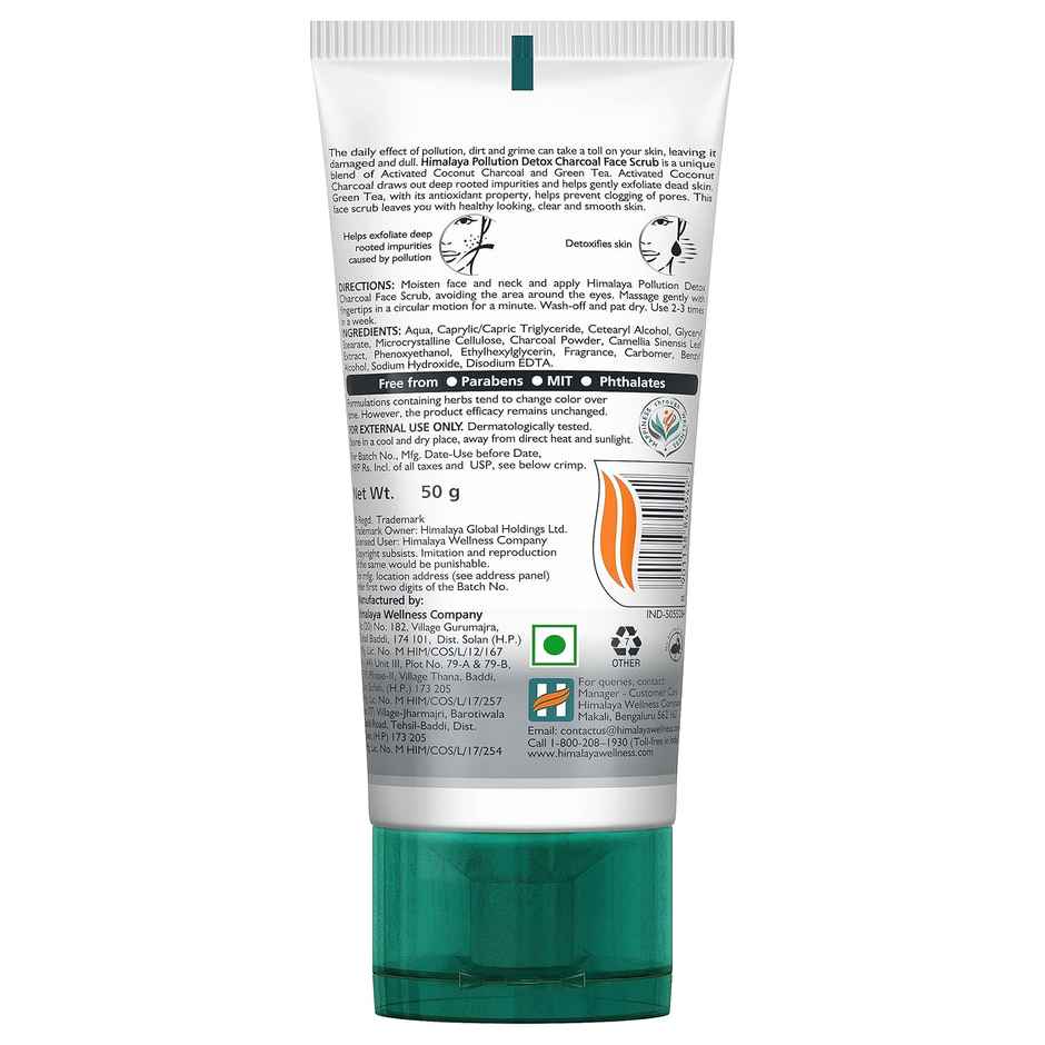 Himalaya Wellness Company Pollut Detox Charcoal Face Scrub