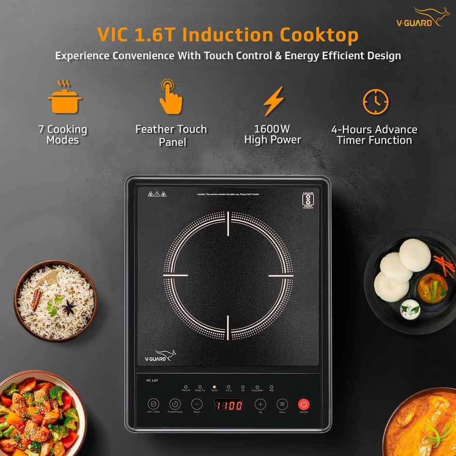 V-Guard Vic 1.6T 1600 Watt Induction Cooktop