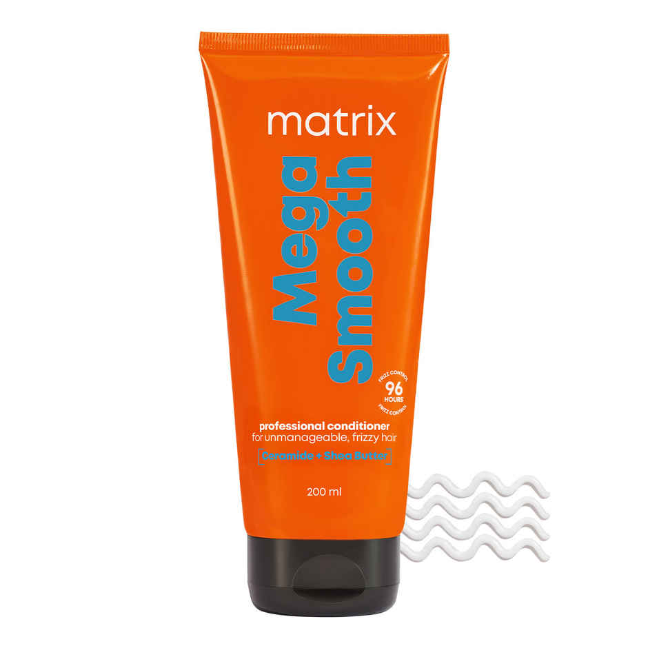 Matrix Mega Smooth Shampoo Conditioner Combo, Defy Frizz For 4 Days, For All Hair Type, Paraben-free