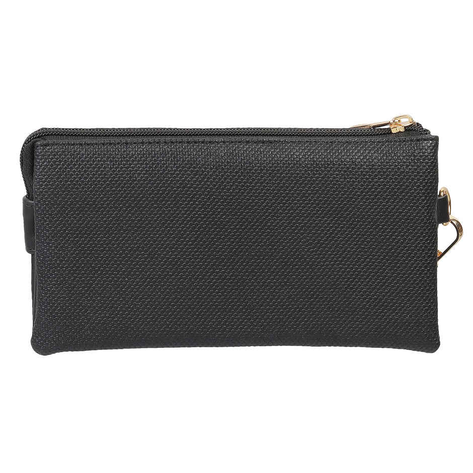 Mochi Black Synthetic Wallet for Women | 95-7660-11