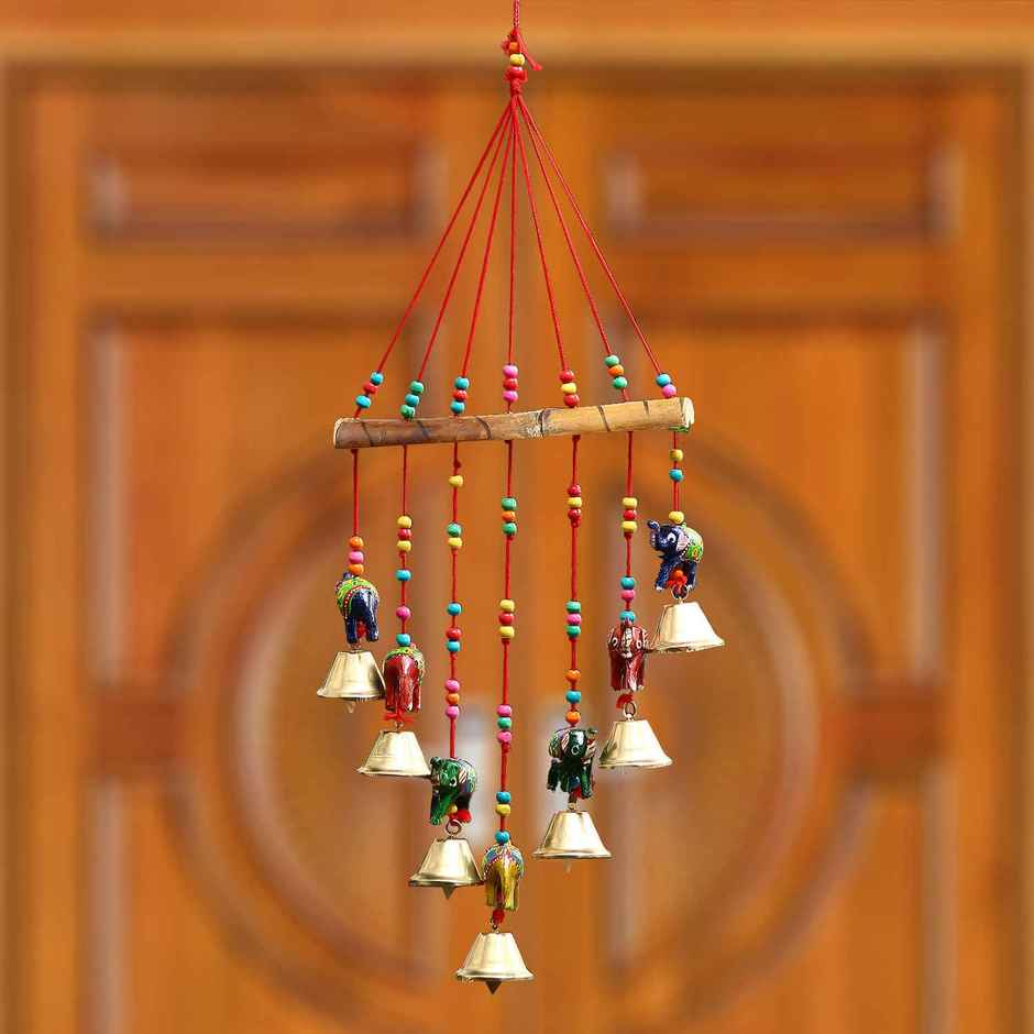Handcrafted Decorative Elephant Wall/Door/Window Hanging Bells | Ecraftindia