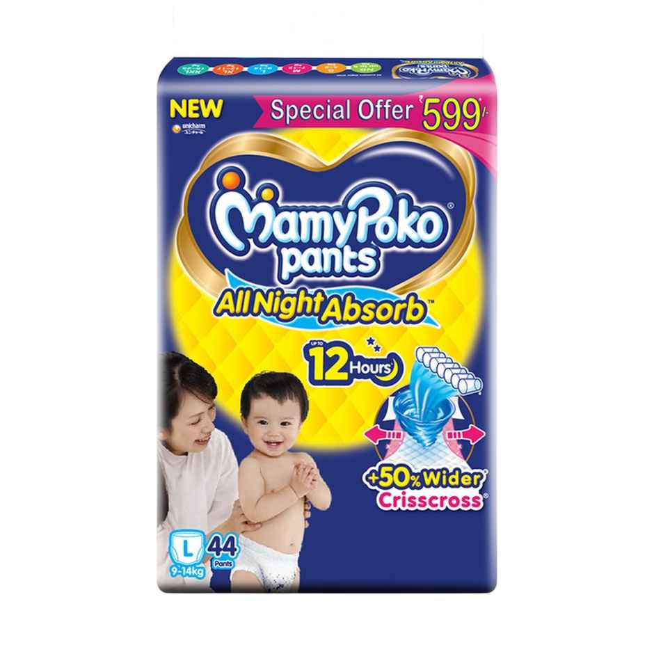 Mamypoko Standard All Night Pant Style Diaper | L | 44 pcs