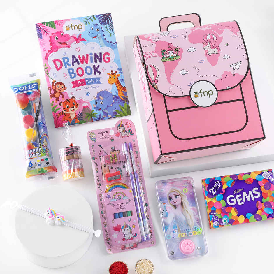 FNP Rakhi Princess School Bag Hamper for Kids