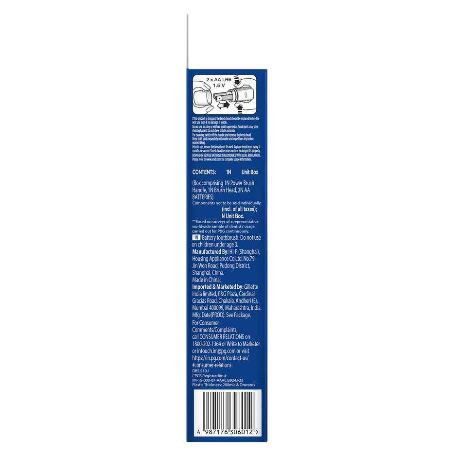 Oral-B Pro Expert Battery Operated With Replaceable Brush Head Electric Toothbrush (White)