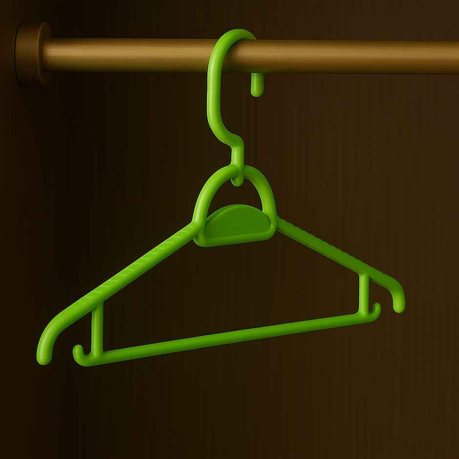 Sinco Elita Plastic Cloth Hanger Rotating Hook - Pack of 6 pcs - Green