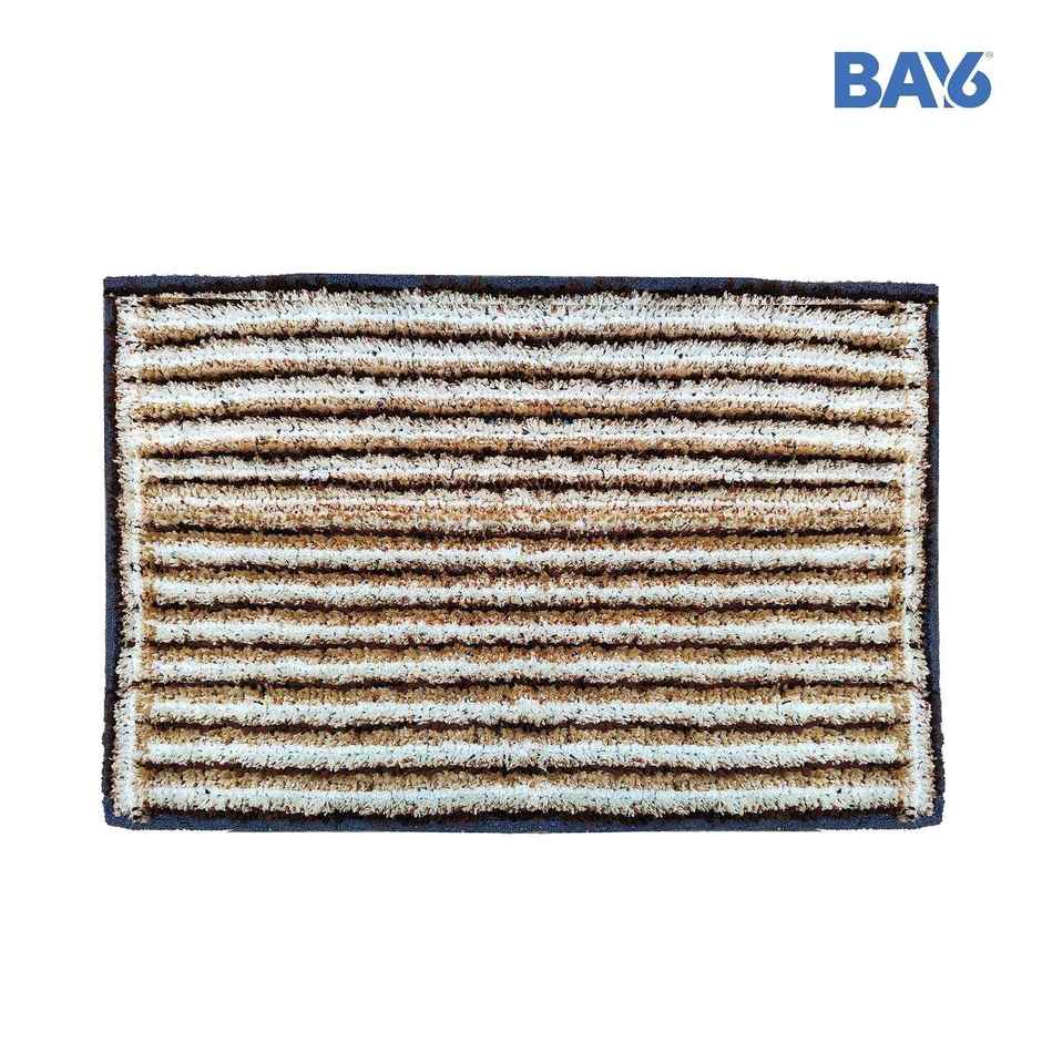 BAY6 Sona Microfiber Anti- Skid Doormat Set | 35 x 55 cm - Brown