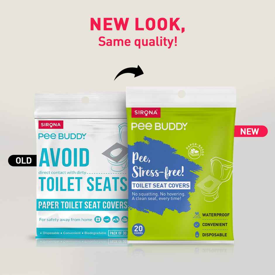 Sirona Peebuddy Disposable Toilet Seat Covers | Easy To Dispose | Nature Friendly