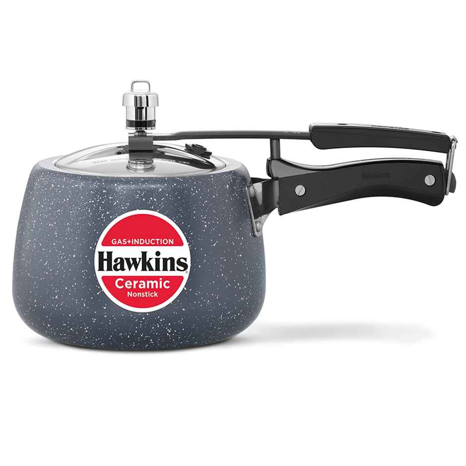 Hawkins 3 Litre Ceramic Nonstick Induction Inner Lid Cooker, Contura Shaped Cookerblue (Icc30)