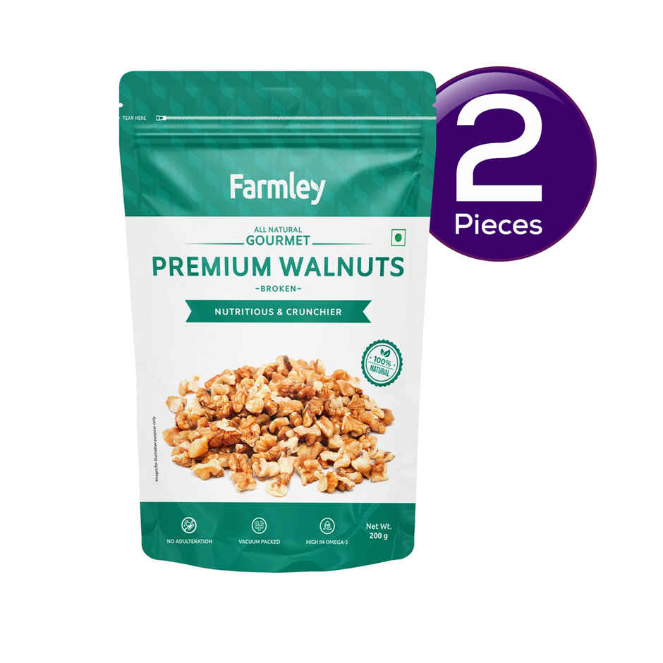 Farmley Premium Broken Chile Walnut Kernels (Akhrot) Combo