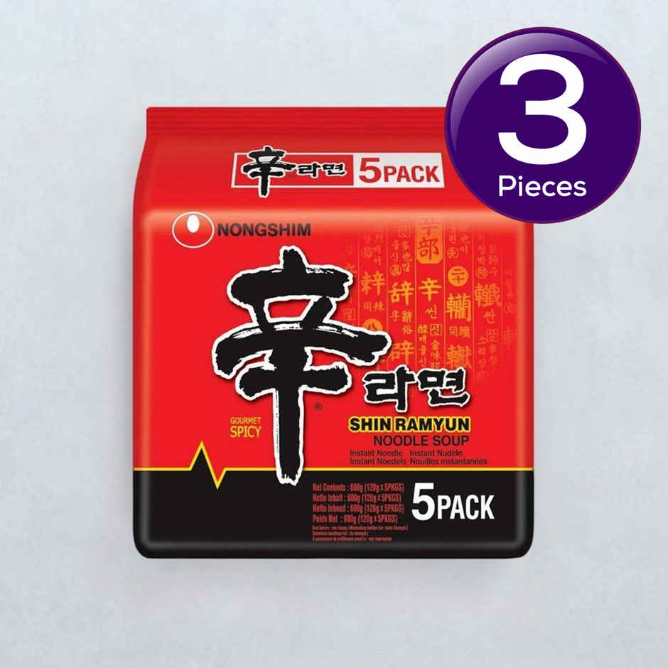 Korean Nongshim Shin Ramyun Noodle Soup Veg Combo