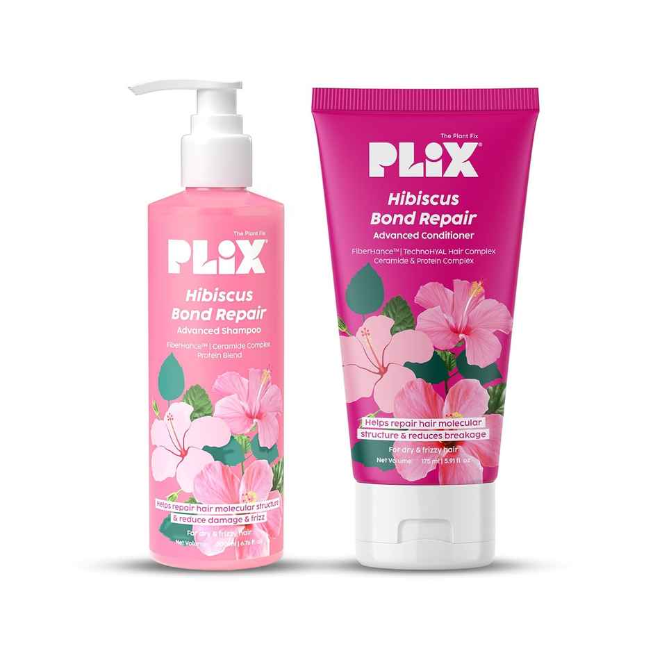 PLIX Hibiscus Bond Repair Shampoo | 200 ml | Conditioner | 175 ml