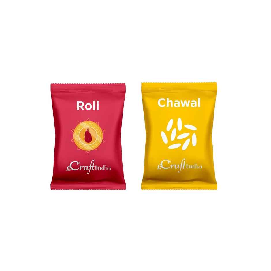 Silver Flower & Tree Designer Rakhi with Roli Chawal | Feng Shui Rakhi | Pack of 2 | Ecraftindia