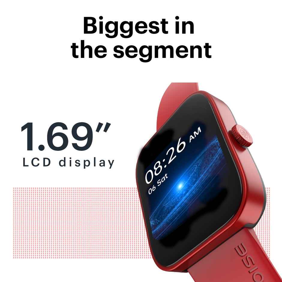 Noise ColorFit Caliber Smartwatch | Classic Red