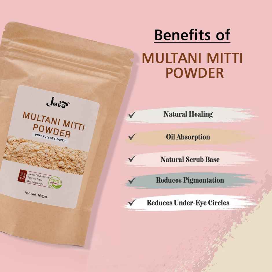 Jeva Multani Mitti Powder Face Pack | Deep Cleansing & Oil Control