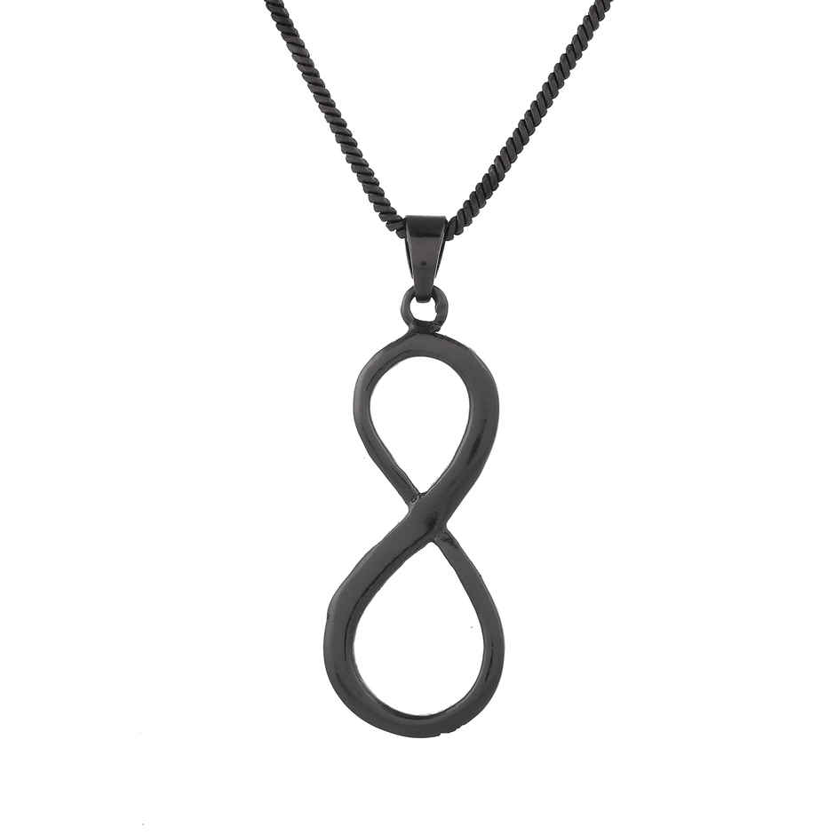 Voylla Eclipse Statement Infinity Black Mens Pendant