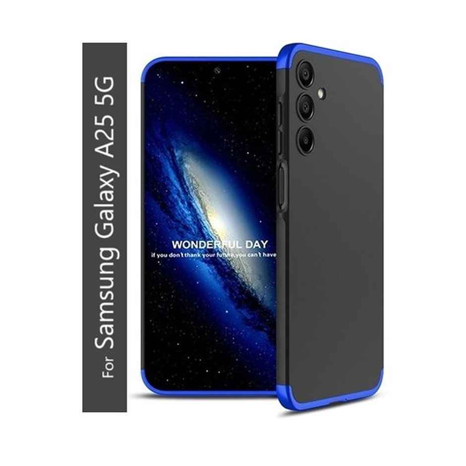 Kwine Case Samsung Galaxy A25 5G Back Cover - 360 Degree Case - Blue Color
