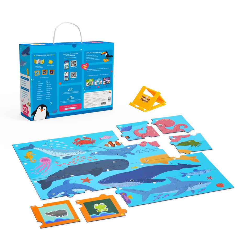 PlayShifu Aquatic and Aerial Animals - Sea World Puzzle Flashcards | Jigsaw Puzzle| Ages 2-5