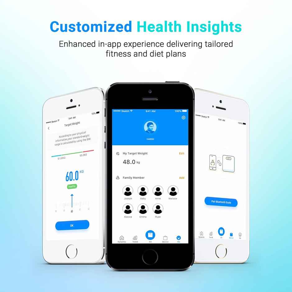 Ant Flora Smart Bmi Weighing Scale | Black - 1 Unit