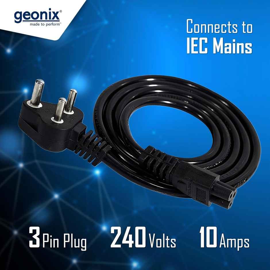 Geonix Laptop Power Cable | Cord - 1.5 m