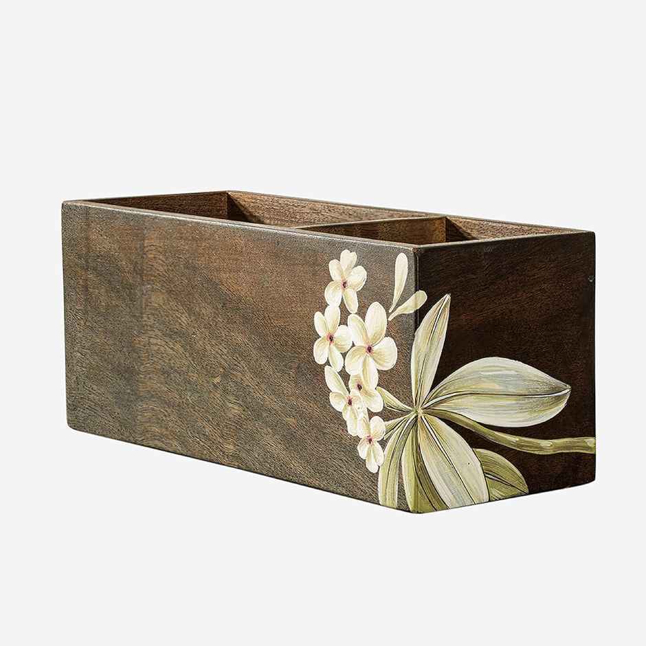 Ellementry Frangipani Wooden Cutlery Stand