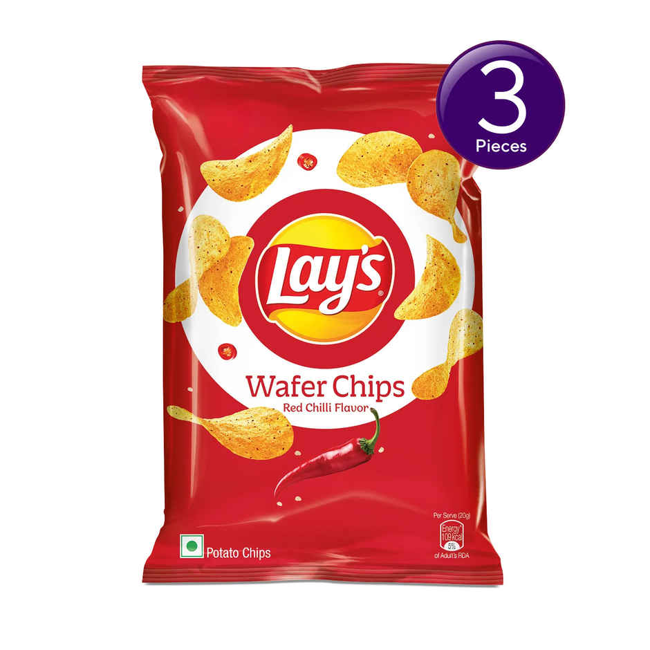 Lays Wafer Chips Red Chilli Flavor Combo 