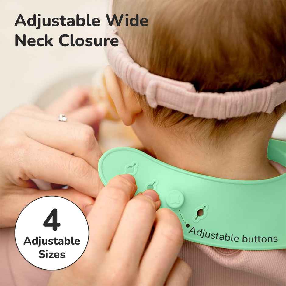 R for Rabbit Safari Silicone Bib (Sea Green)