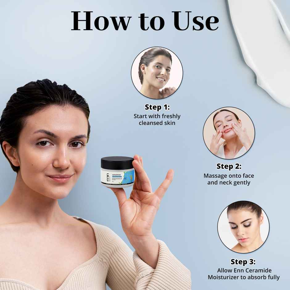 ENN Beauty Ceramide Face Moisturizer with Niacinamide & Rice Water | Deep Hydration