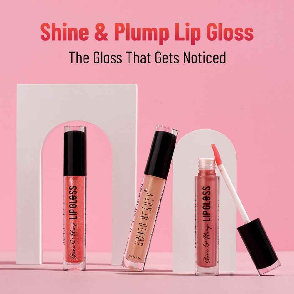 Swiss Beauty Shine & Plump Lip Gloss | 3 Peach