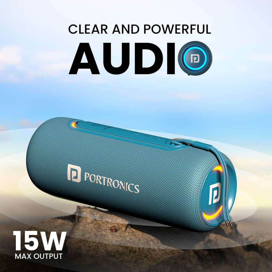 Portronics 15 W Portable Wireless Speaker(Blue)
