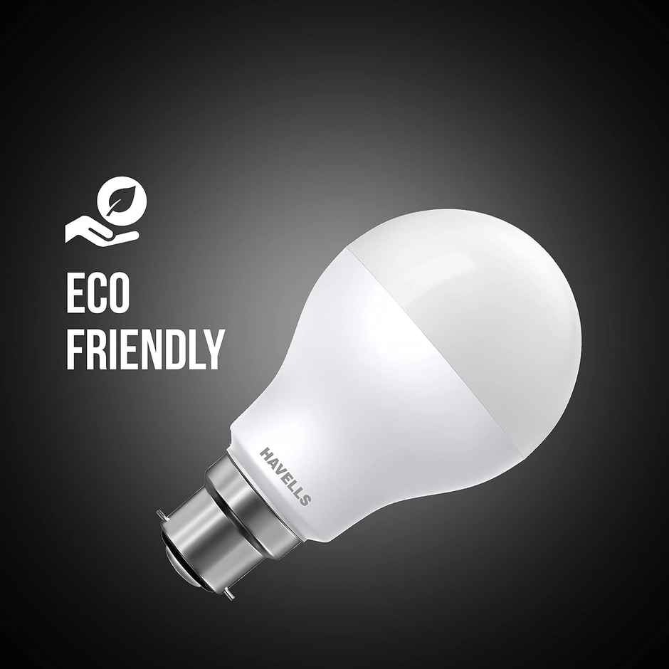 Havells 9W LED B22D Bulb, Upto 4KV Surge Protection, B22 Base Holder - Warm White (Yellowish)