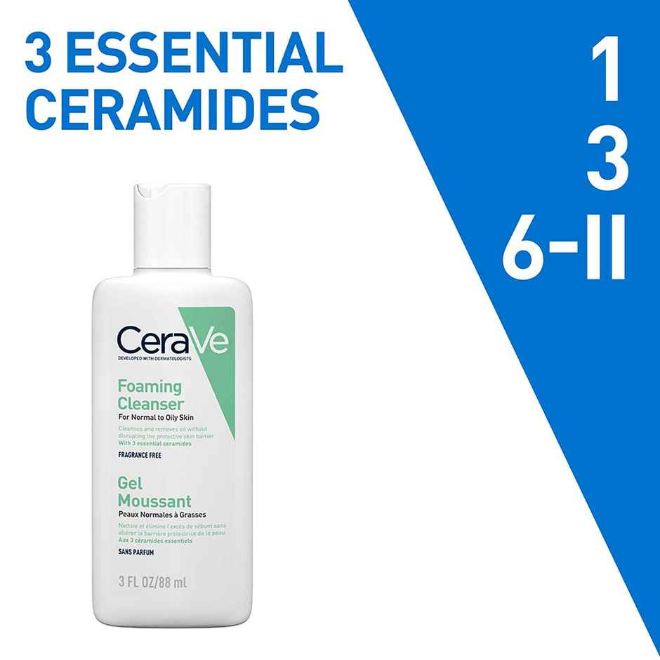 CeraVe Foaming Cleanser Face Wash For Oily Skin With Hyaluronic Acid, Ceramides & Niacinamide