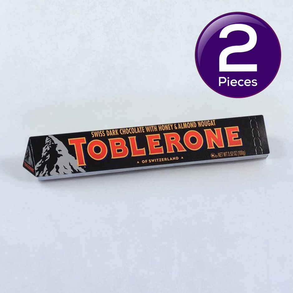 Toblerone Swiss Dark Chocolate With Honey & Almond Nougat Combo