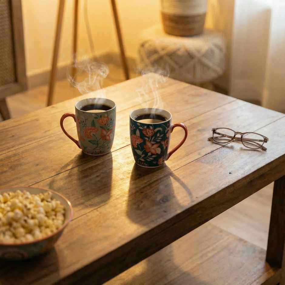 Chumbak Coffee & Joy Mug Set of 2 - Mother's Day Gift with Gift Box