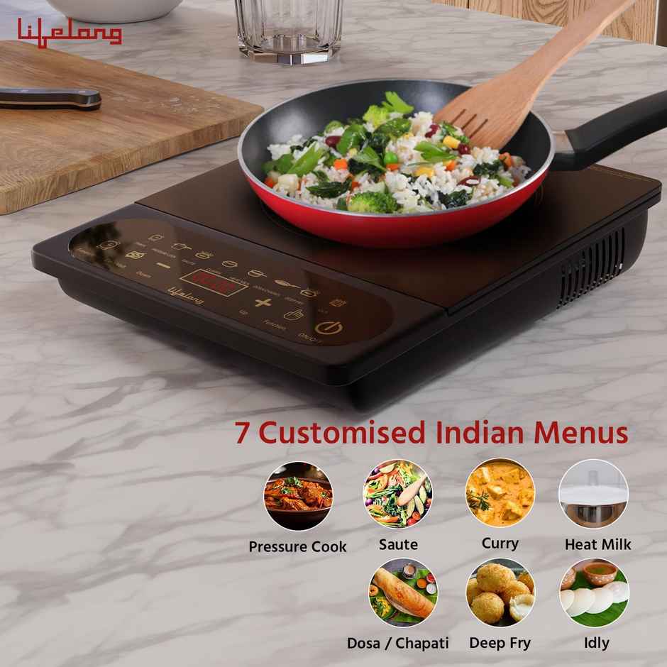 Lifelong 2100 Watt With Sensor Touch, LLIC103 Induction Cooktop (Black, Touch Panel)