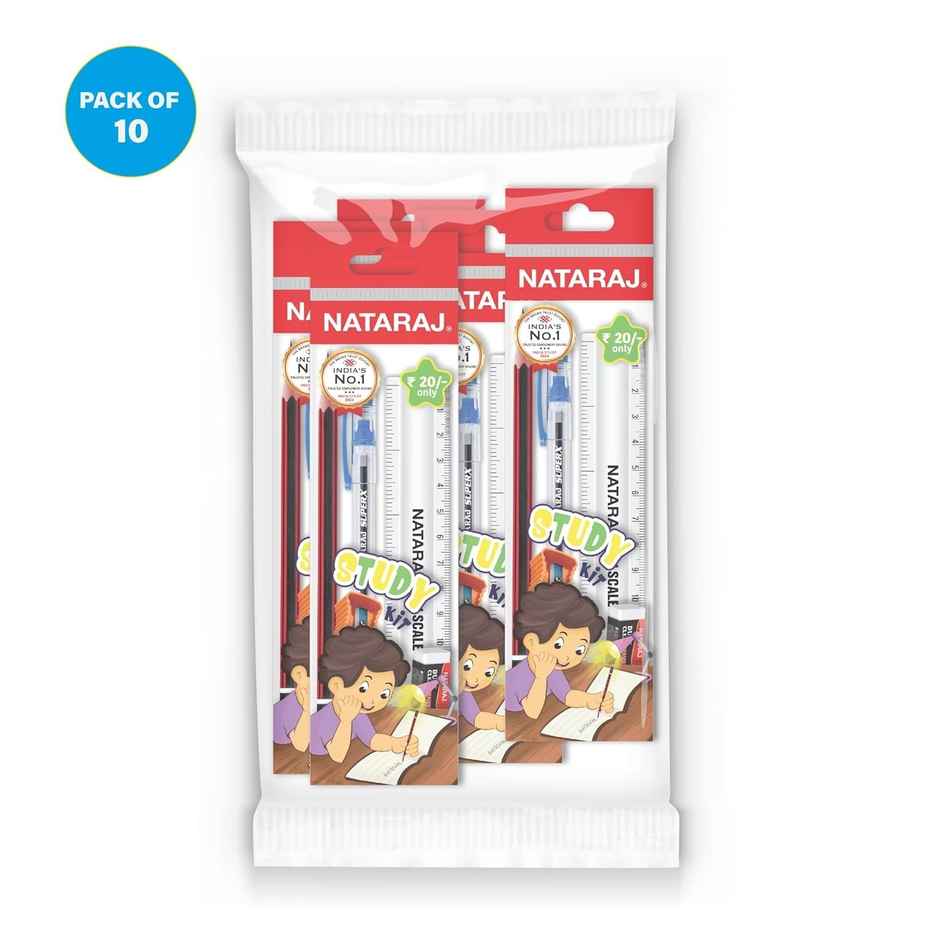Nataraj Study Kit | Kids Gifting Set | Fun Children's Gift | Return Gift for Kids | Pack of 10