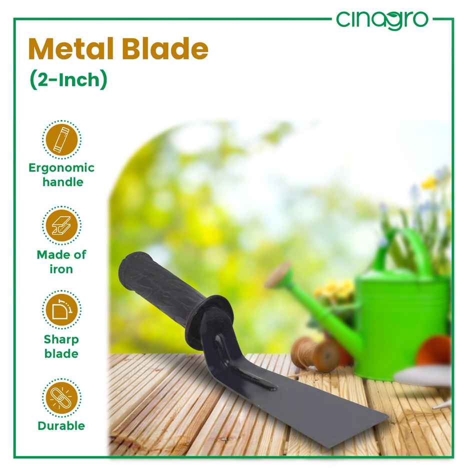 Cinagro Khurpi 2-Inch Metal Blade | Garden Tools for Soil Tilling | Rust-Free