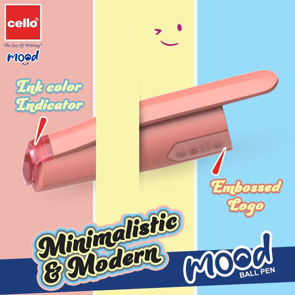 Cello Mood Blue Ball Pen (Pack of 5)