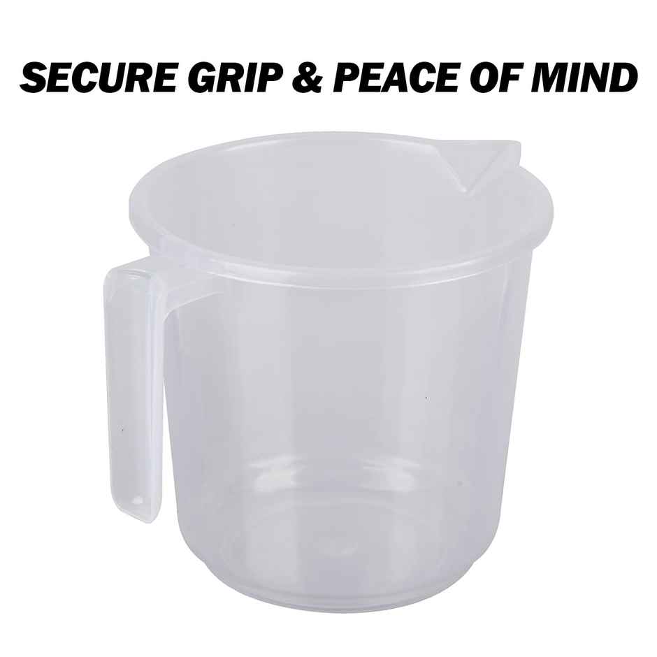 Plastic Bathroom Mug | Bath Mug | 1500 ml | Transparent